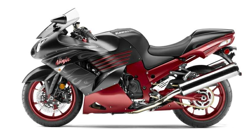 版画 2004 Kawasaki Ninja ZX14 blueprints free - Outlines